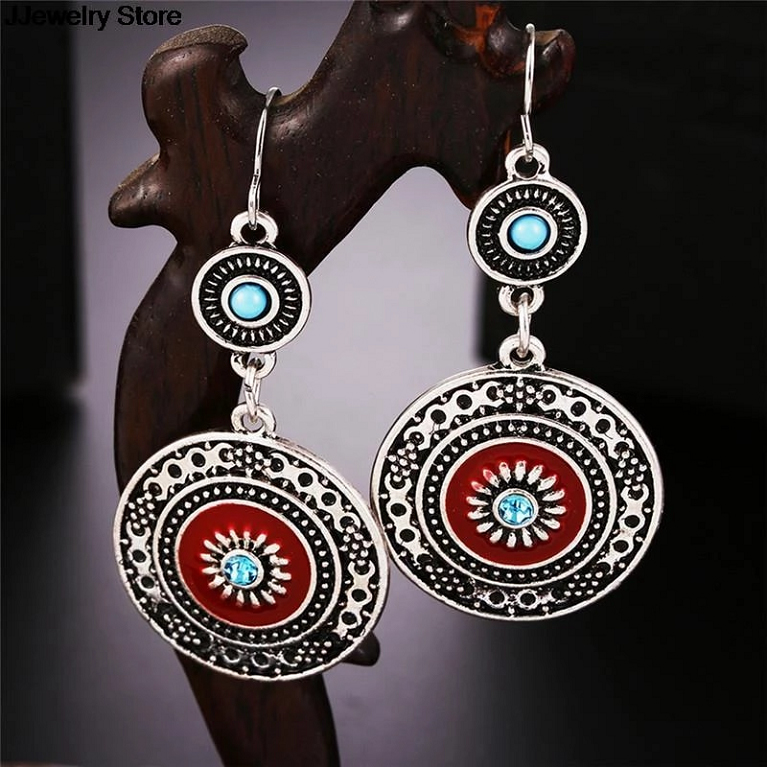 VINTAGE  NÁUŠNICE ETNICKÝ STAROŽITNÝ STYL