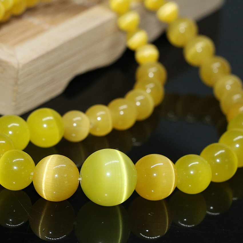 NÁHRDELNÍK - ŽLUTÝ OPÁL - KOČIČÍ OČI