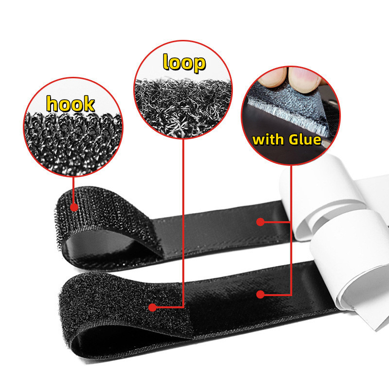 SUCHÝ ZIP SAMOLEPICÍ ČERNÝ 50mm - 1metr