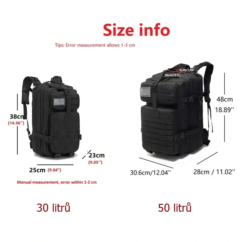 TAKTICKÝ VODOTĚSNÝ BATOH 30 litrů