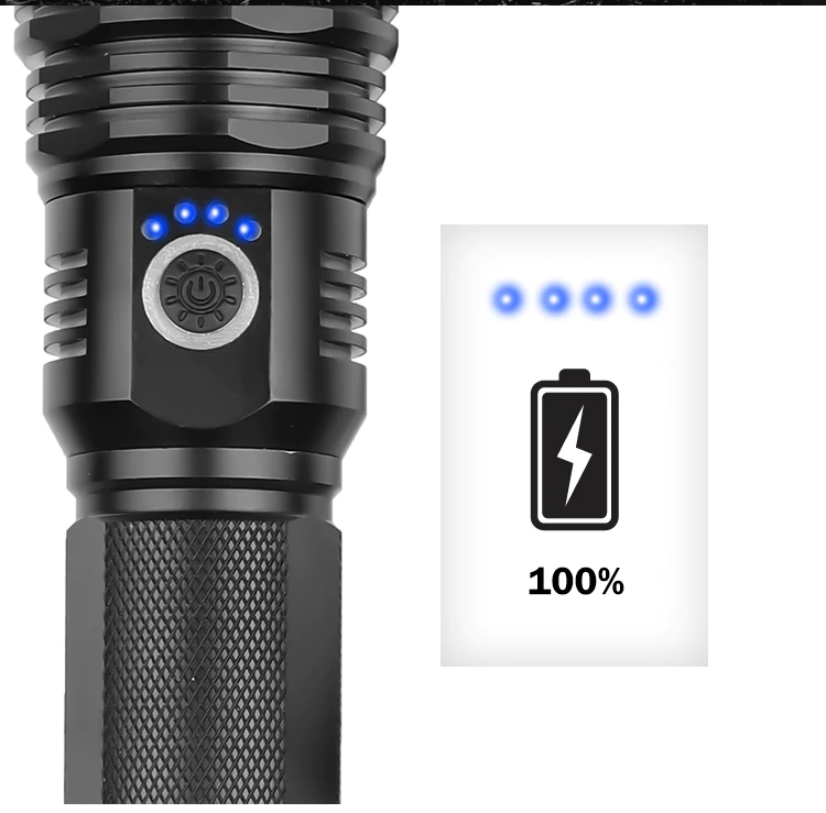 VYSOCE VÝKONN LED TAKTICKÁ SVÍTILNA-BATERKA XHP5 s BATERIÍ