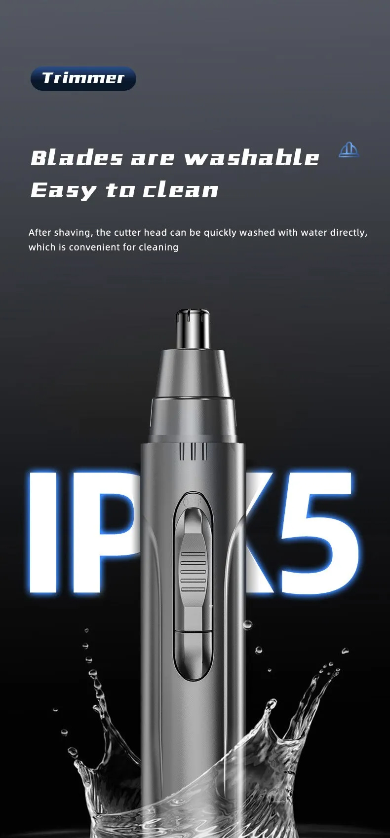 Černý elektrický ZASTŘIHOVAČ CHLOUPKŮ