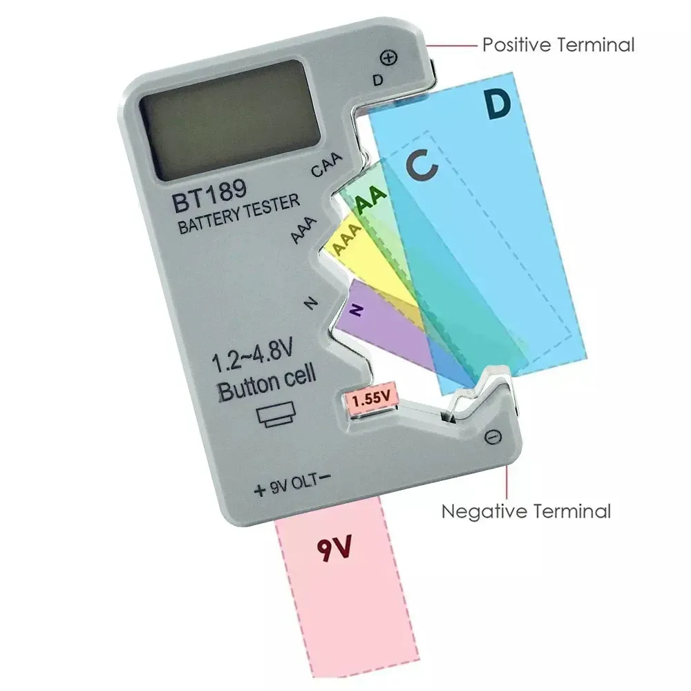 Digitální Universální ZKOUŠEČKA - TESTER BATERIÍ