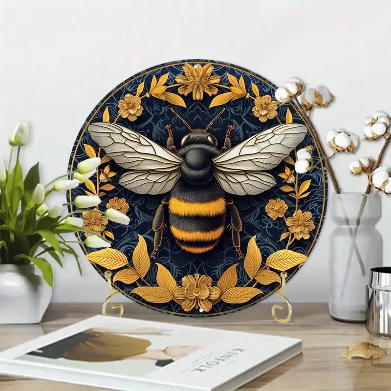  1ks Retro Plechová  CEDULE ČMELÁK