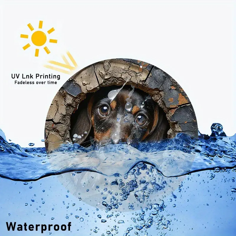 Kulatá kovová CEDULE Roztomilý PSÍK