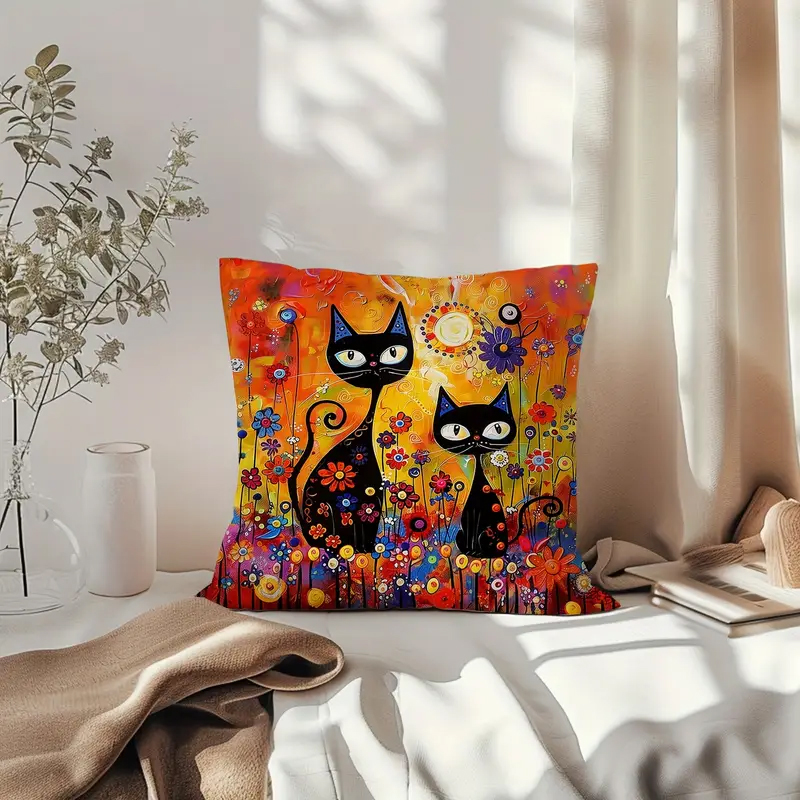 Nápaditý  POVLAK  na  POLŠTÁŘ Vtipné KOČKY