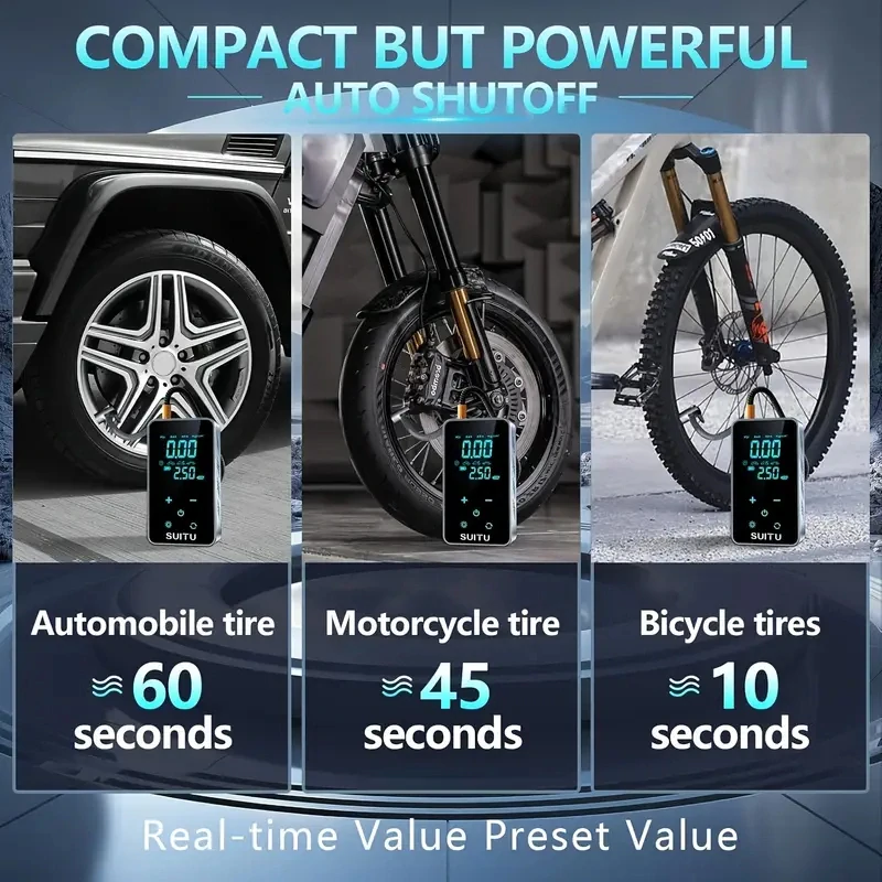 Přenosný AKU KOMPRESOR Kompresor pro auta,kola, motocykly