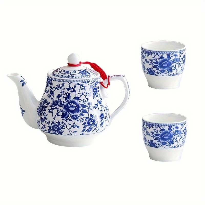 Keramická čajová sada 1x KONVICE (400ml) & 2x ŠÁLKY (130ml)