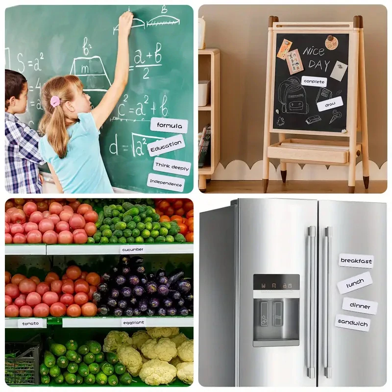 10ks opakovaně použitelné POPISOVATELNÍ MAGNETICKÉ ŠTÍTKY