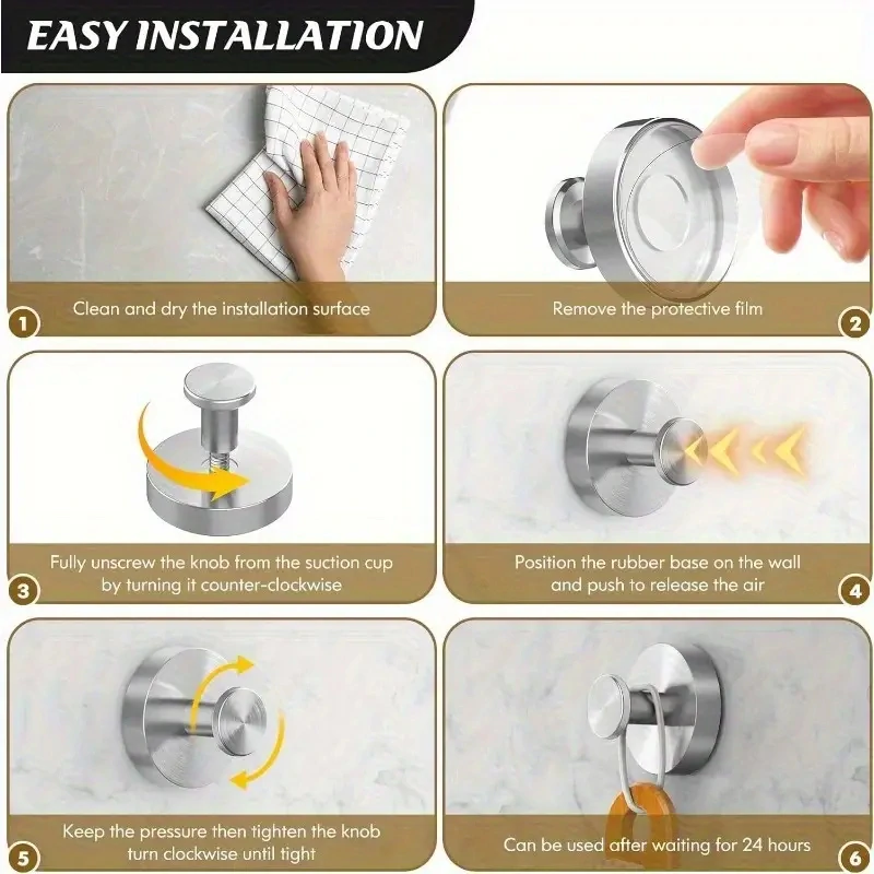 Masivní přísavný NEREZ HÁČEK do kuchyně