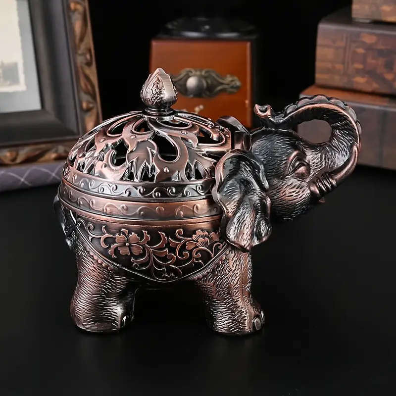 Vintage luxusní POPELNÍK s motivem slona svíčkem