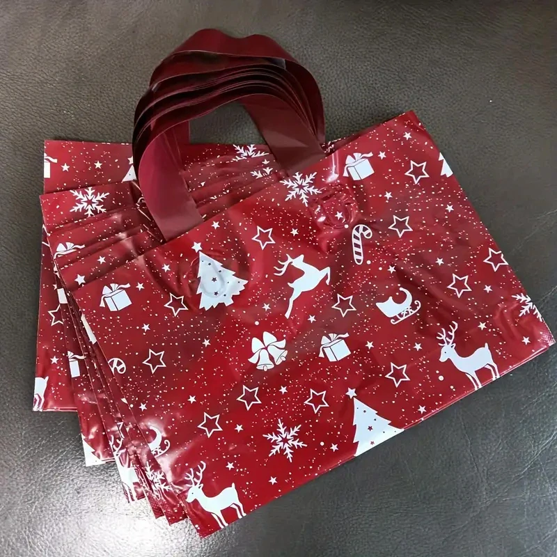 5x OPAKOVANĚ POUŽITELNÉ VÁNOČNÍ DÁRKOVÉ KRÁSNÉ TAŠKY.