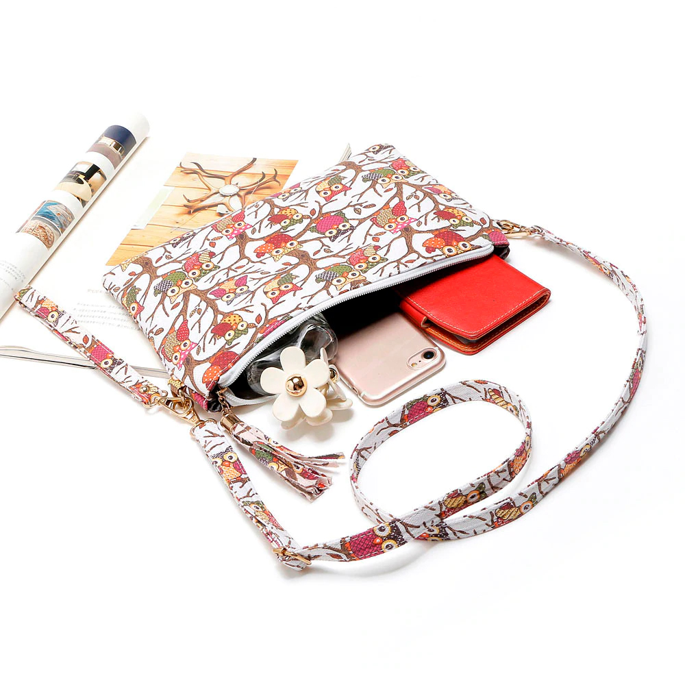 PLÁTĚNÁ KABELKA PŘES RAMENO SOVIČKY