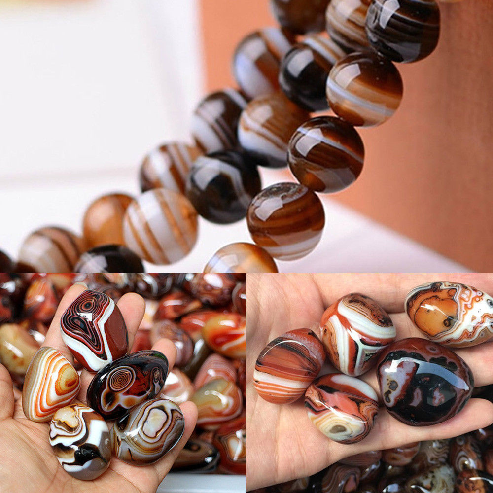 Přírodní hladký KÁMEN ACHÁT z Madagaskaru