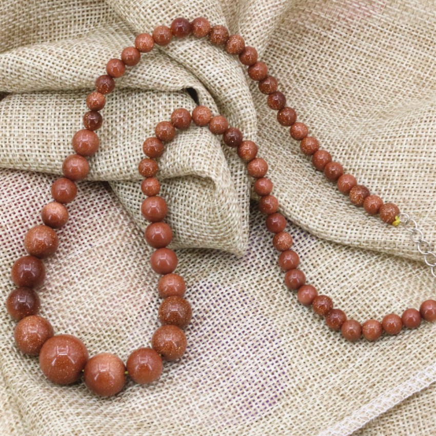 NÁHRDELNÍK ODSTUPŇOVANÝ ZLATÝ PÍSKOVEC....N073