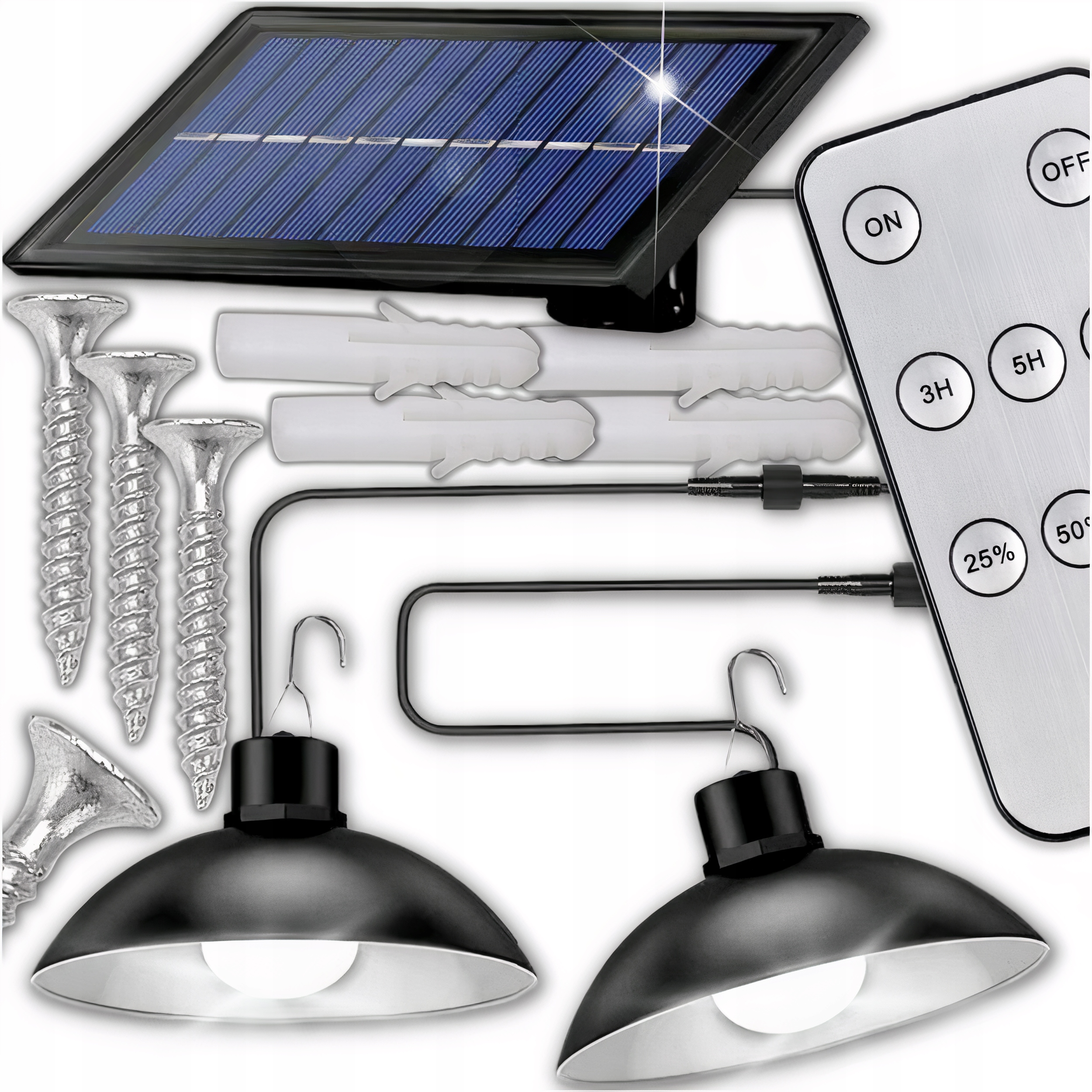 VENKOVNÍ SOLÁRNÍ LAMPY SADA 2 kusy LAMPY