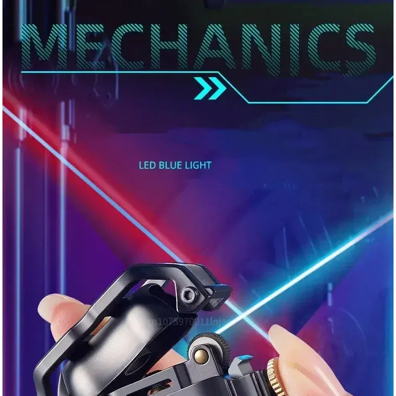 UNIKÁTNÍ BENZINOVÝ ZAPALOVAČ MECHANICKÝ,VYZAŘUJÍCÍ SVĚTLO