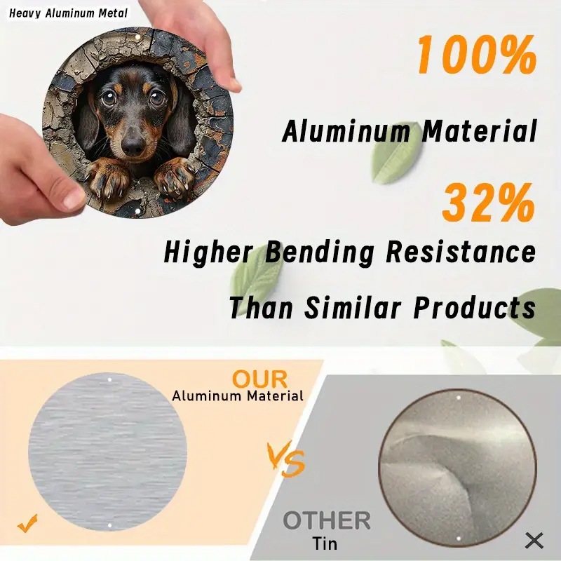 Kulatá kovová CEDULE Roztomilý PSÍK