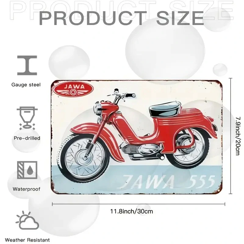 Cedule kultovní a legendární  MOTOCYKL Československé výroby. Jawa 555 