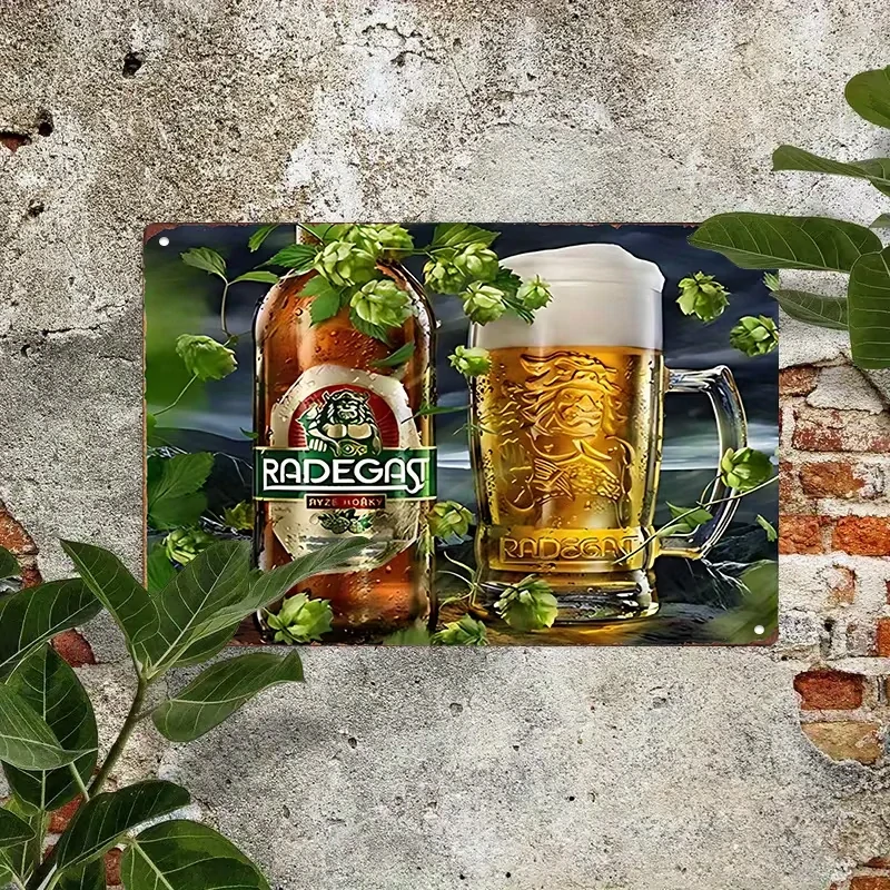 Vintage plechová stylová CEDULE PILSNER URQUEL.