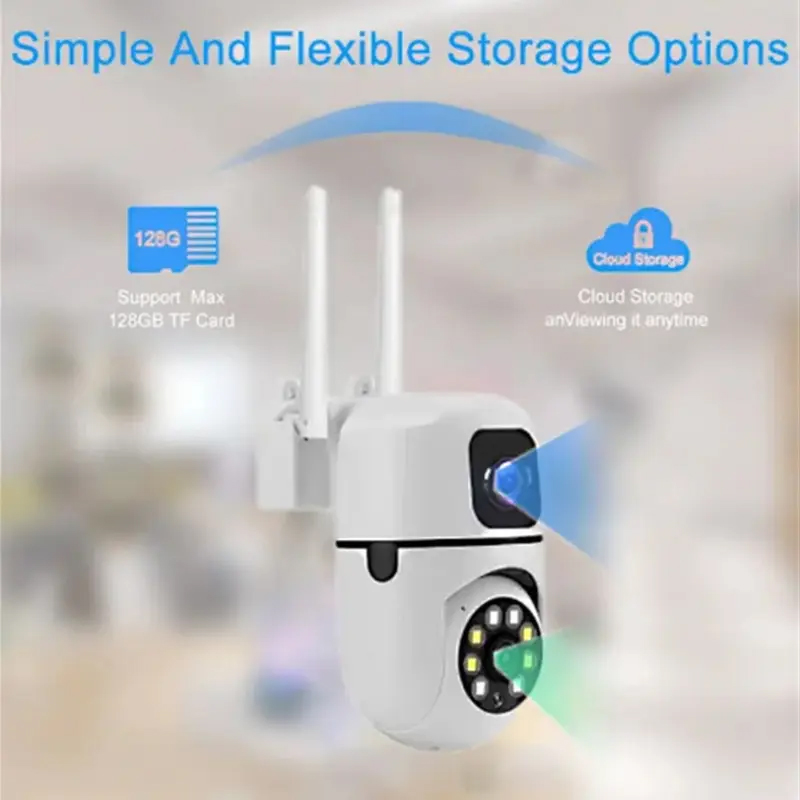 BEZPEČNOSTNÍ KAMERA s WiFi DVOJITÁ ČOČKA 4MP