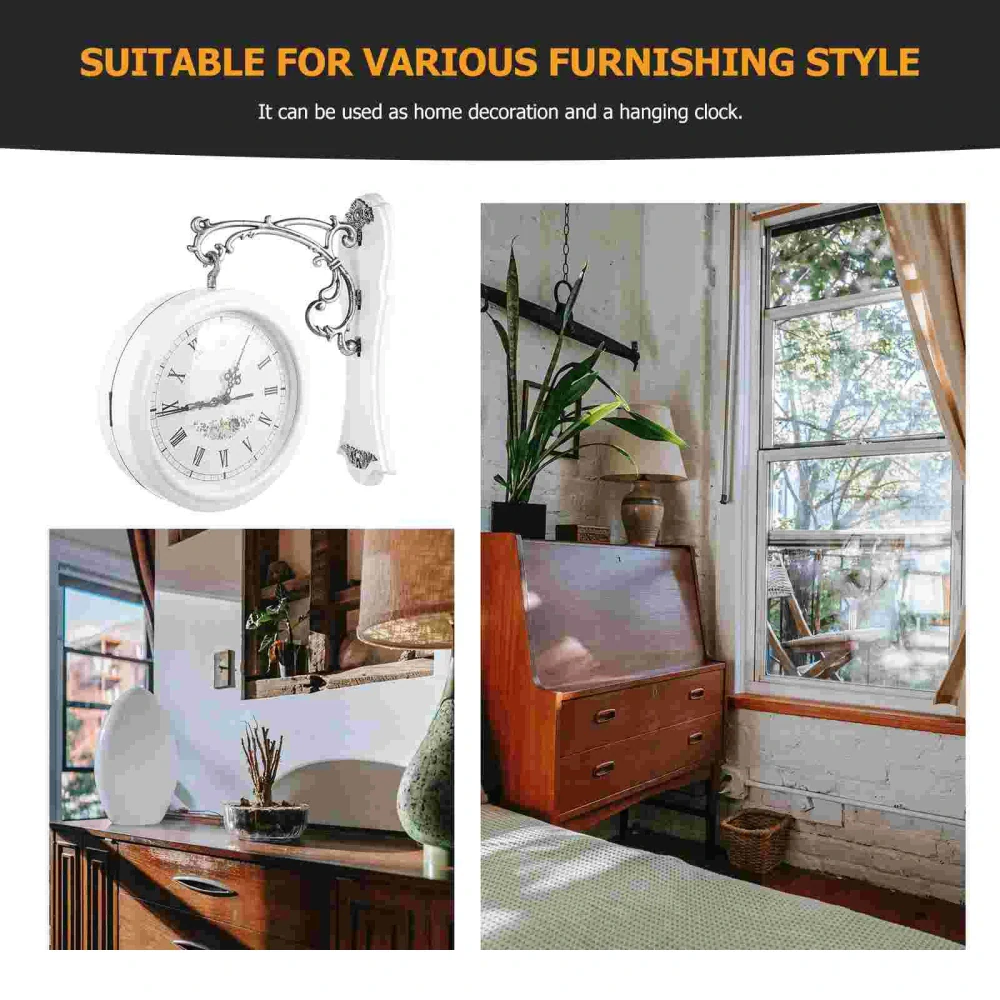 Oboustranné nástěnné VINTAGE HODINY