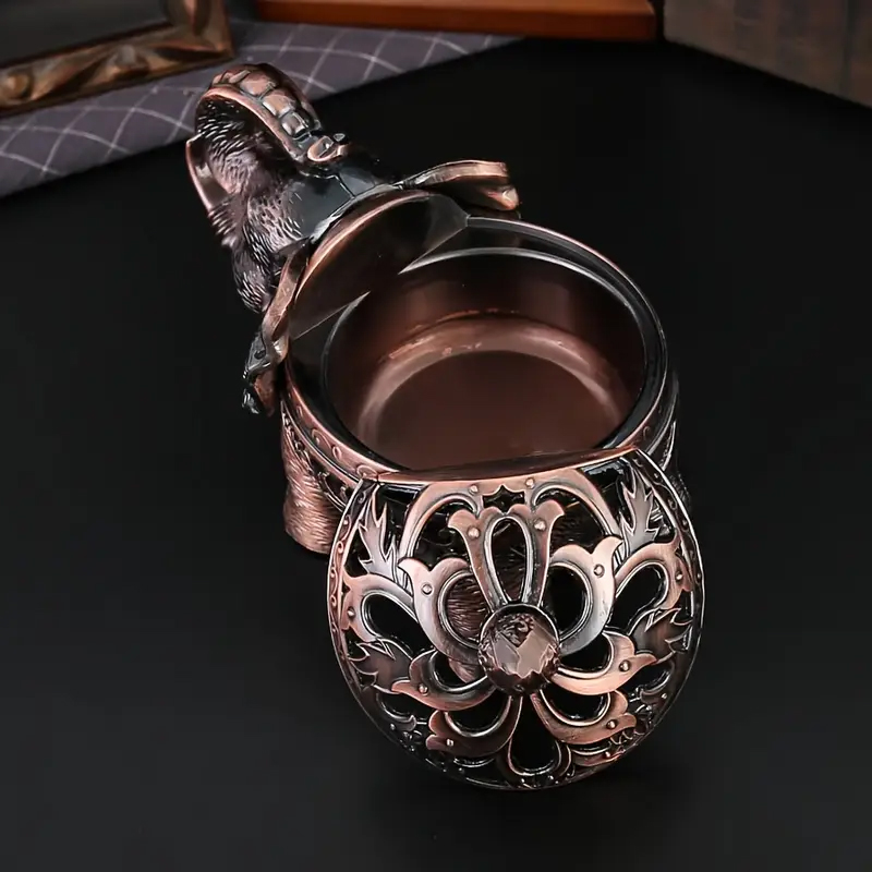 Vintage luxusní POPELNÍK s motivem slona svíčkem