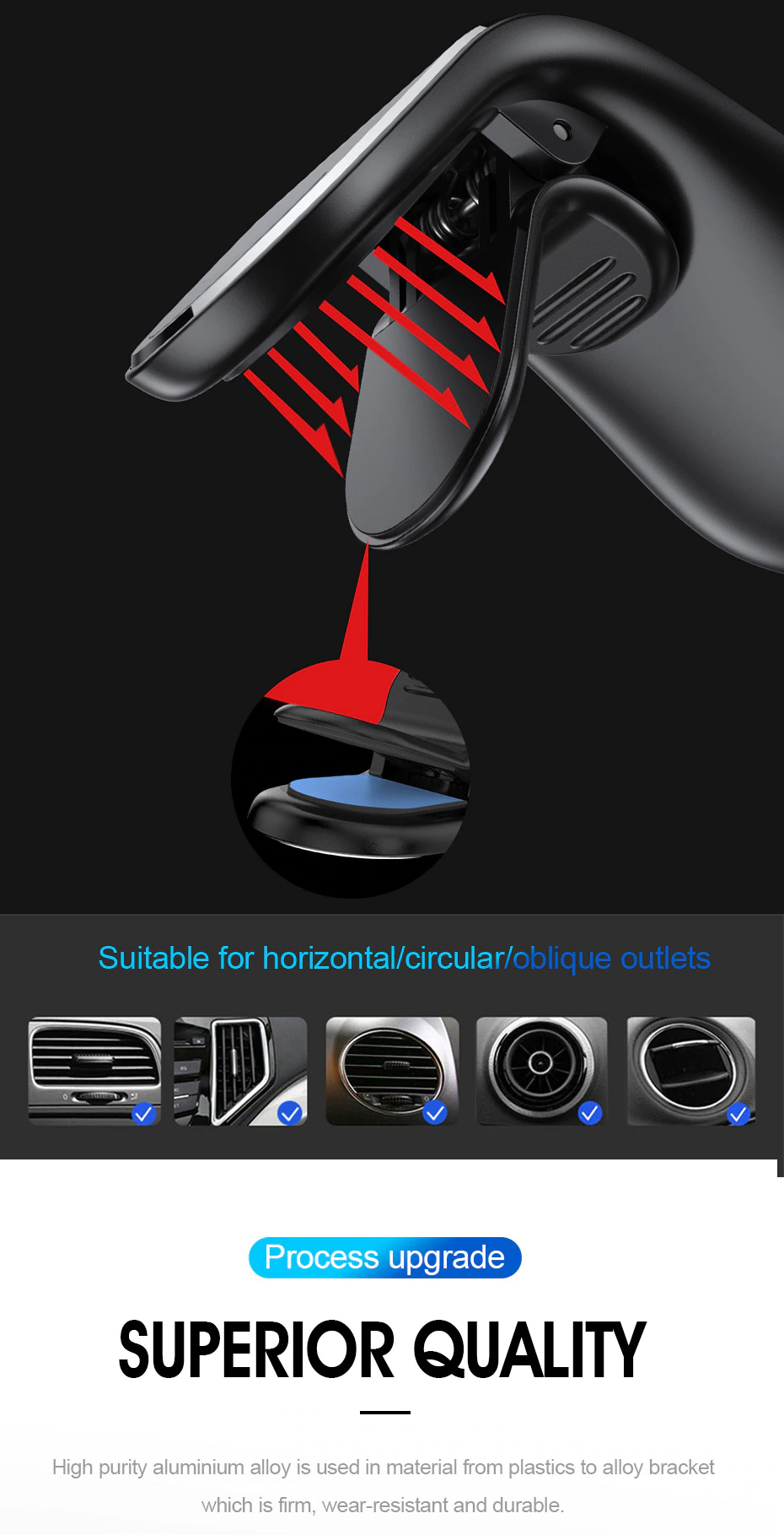 MAGNETICKÝ DRŽÁK do AUTA na MOBILNÍ TELEFONY