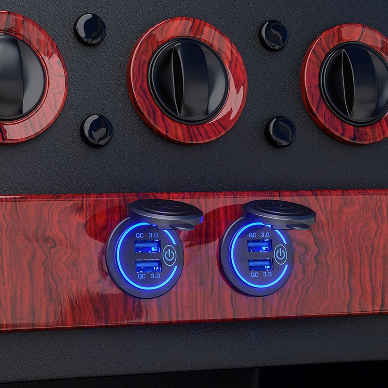 RYCHLONABÍJECÍ ZÁSUVKA USB 3.0 DO AUTA 12V / 24V