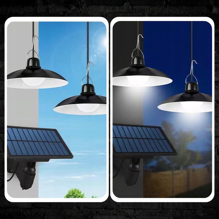 VENKOVNÍ SOLÁRNÍ LAMPY SADA 2 kusy LAMPY