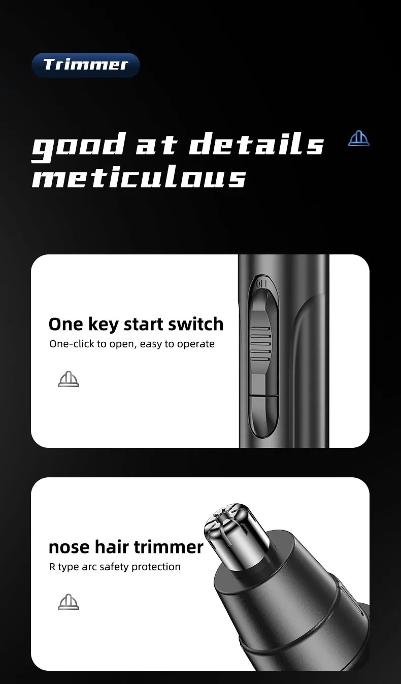 Černý elektrický ZASTŘIHOVAČ CHLOUPKŮ