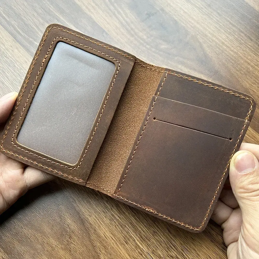 Ručně vyrobené kožené POUZDRO na KARTY,OBČANKU,ŘIDIČÁK