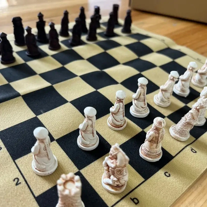 Sada Šachové Figurky Vintage styl