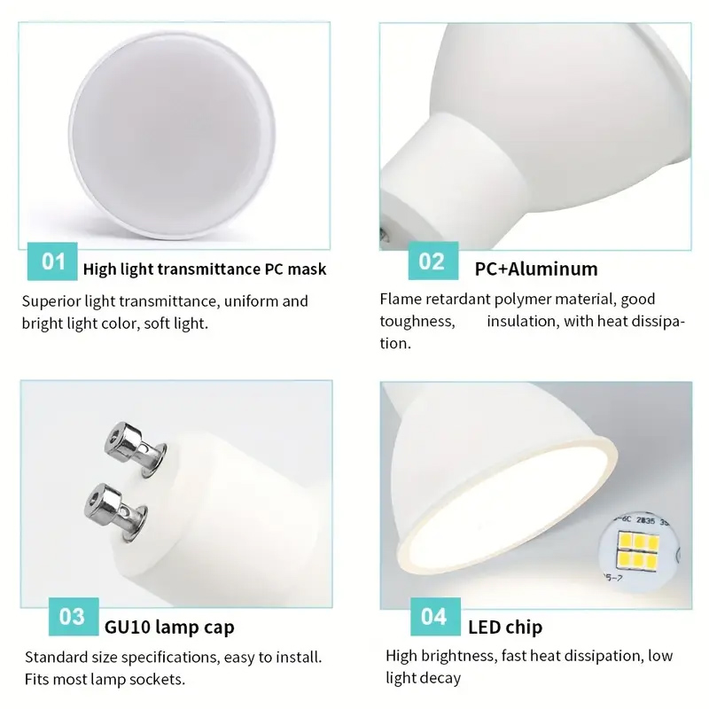 Inteligentní LED ŽÁROVKA 9W Typ: GU10 SE SENZOREM POHYBU.