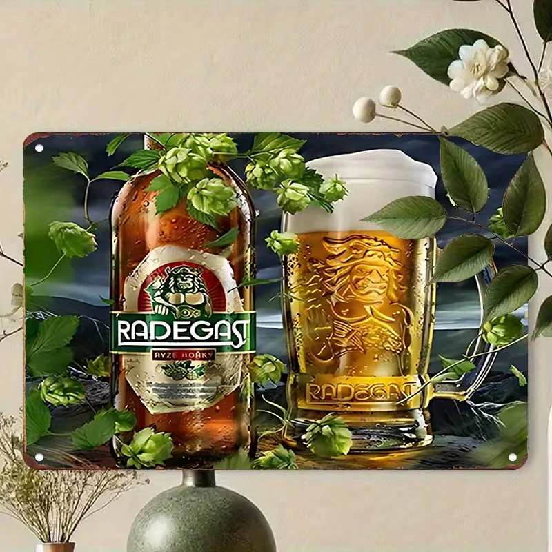 Vintage plechová stylová CEDULE PILSNER URQUEL.