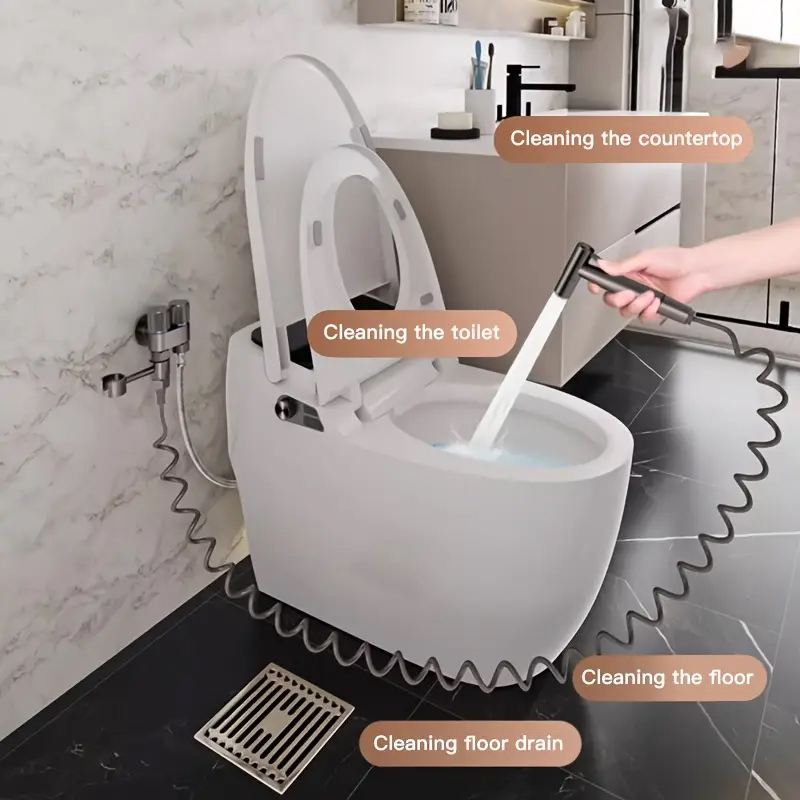 Bezkontaktní bezpečná Vysokotlaká ruční Čisticí SADA na WC