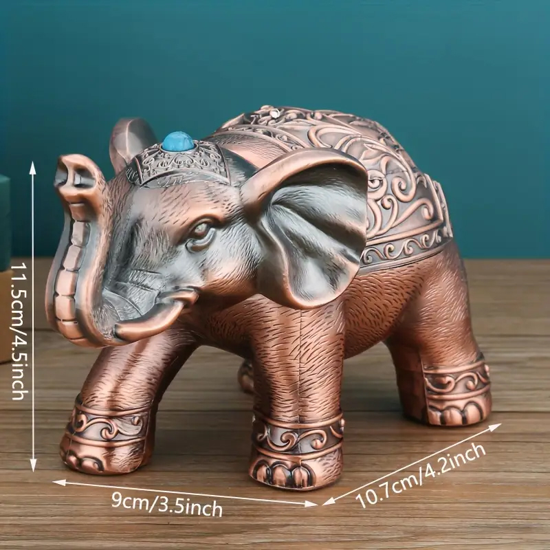 Vintage luxusní POPELNÍK s motivem slona svíčkem