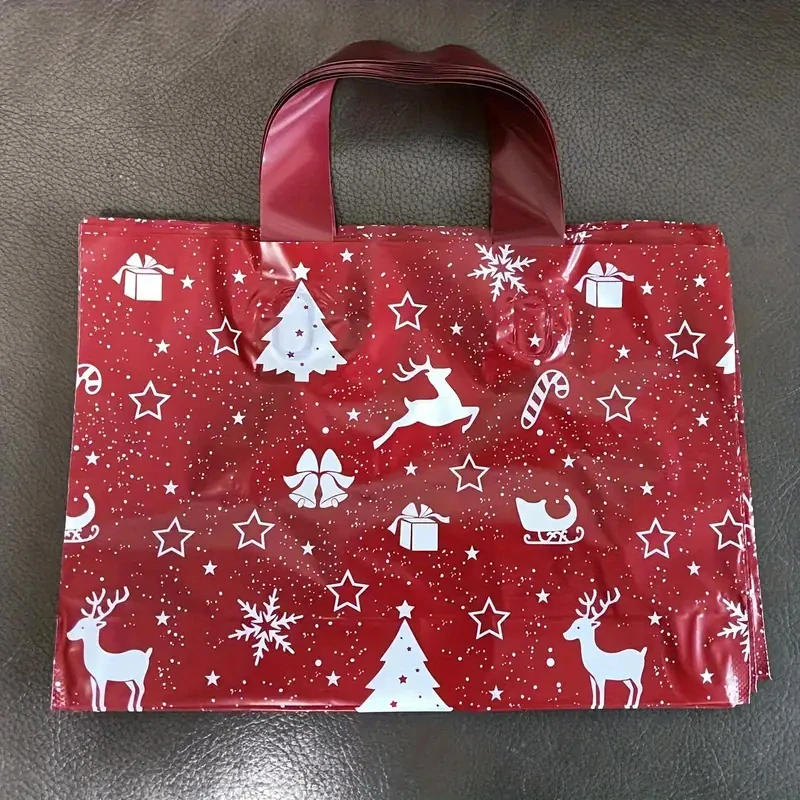 5x OPAKOVANĚ POUŽITELNÉ VÁNOČNÍ DÁRKOVÉ KRÁSNÉ TAŠKY.