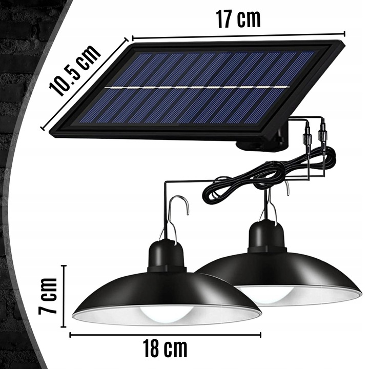 VENKOVNÍ SOLÁRNÍ LAMPY SADA 2 kusy LAMPY