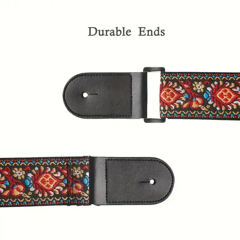 Kytarový POPRUH Vintage vyšívaný bavlněný kytarový popruh