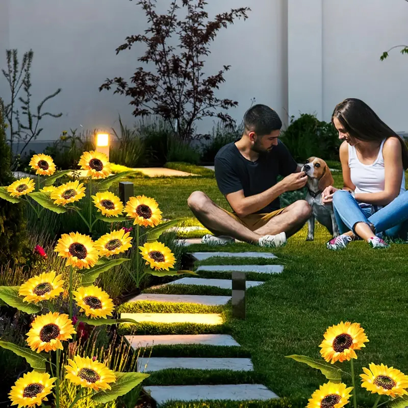 Venkovních Solárních Světla SLUNEČNICE Se 3 LED