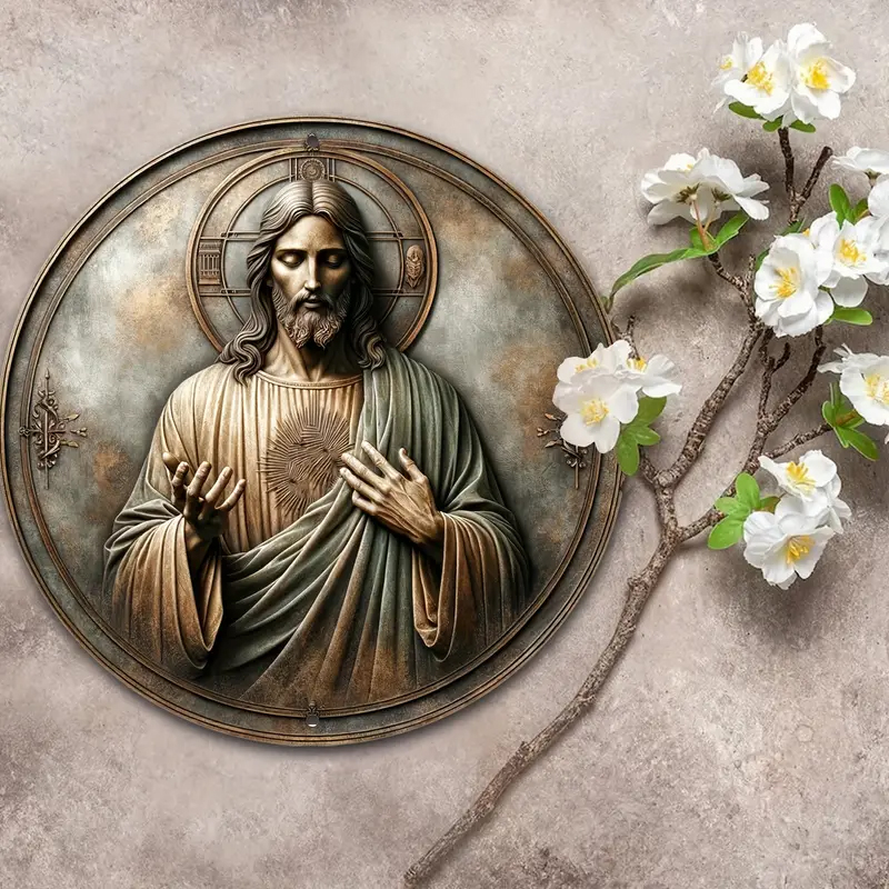 Vintage náboženská IKONA JEŽÍŠE