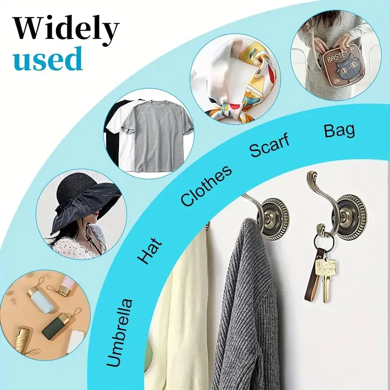 Kovový Vintage HÁČEK v antickém bronzovém provedení