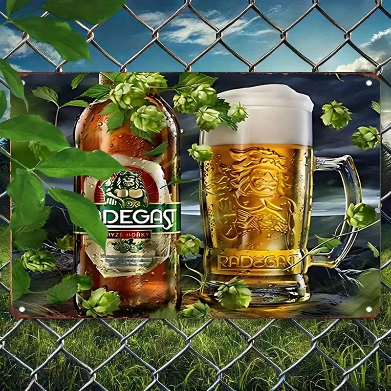 Vintage plechová stylová CEDULE PILSNER URQUEL.