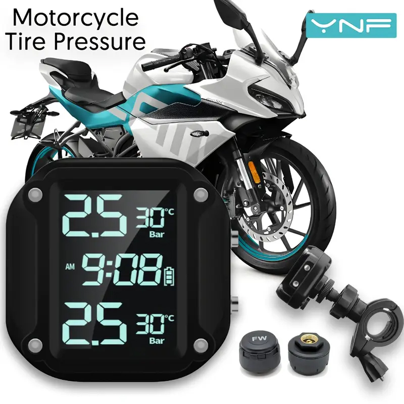 ELEKTRONICKÉ MOTO MĚŘIDLO TLAKU v PNEUMATIKÁCH