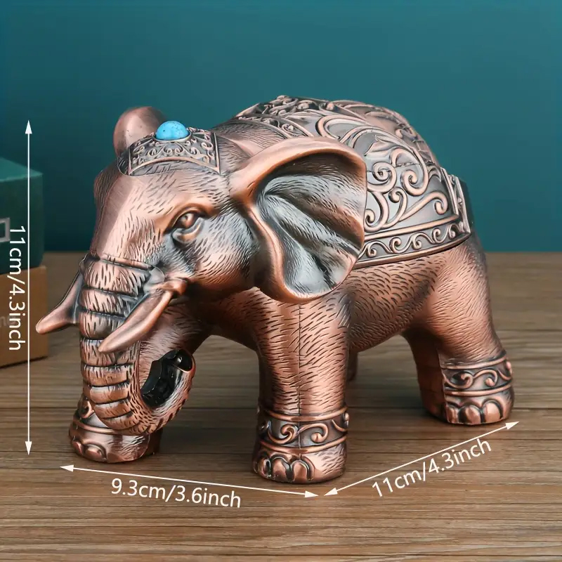 Vintage luxusní POPELNÍK s motivem slona svíčkem