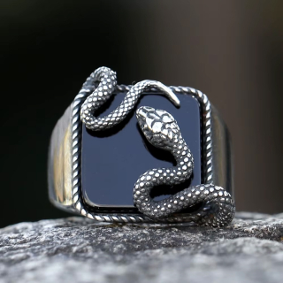 Hadí PRSTEN ONYXOVÝ KÁMEN