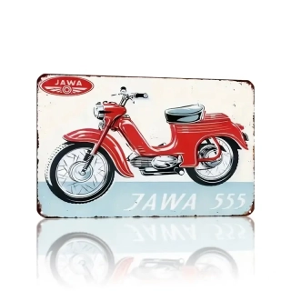 Cedule kultovní a legendární  MOTOCYKL Československé výroby. Jawa 555 