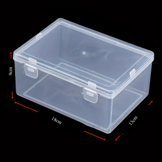 Průhledná praktická KRABIČKA - ORGANIZÉR 18x13x9.