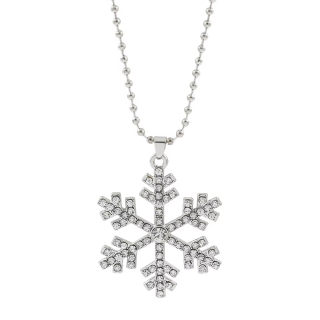 Vykládaný NÁHRDELNÍK Sněhová VLOČKA